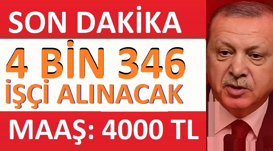 GSB 4346 İŞÇİ ALIMI KADROLARI